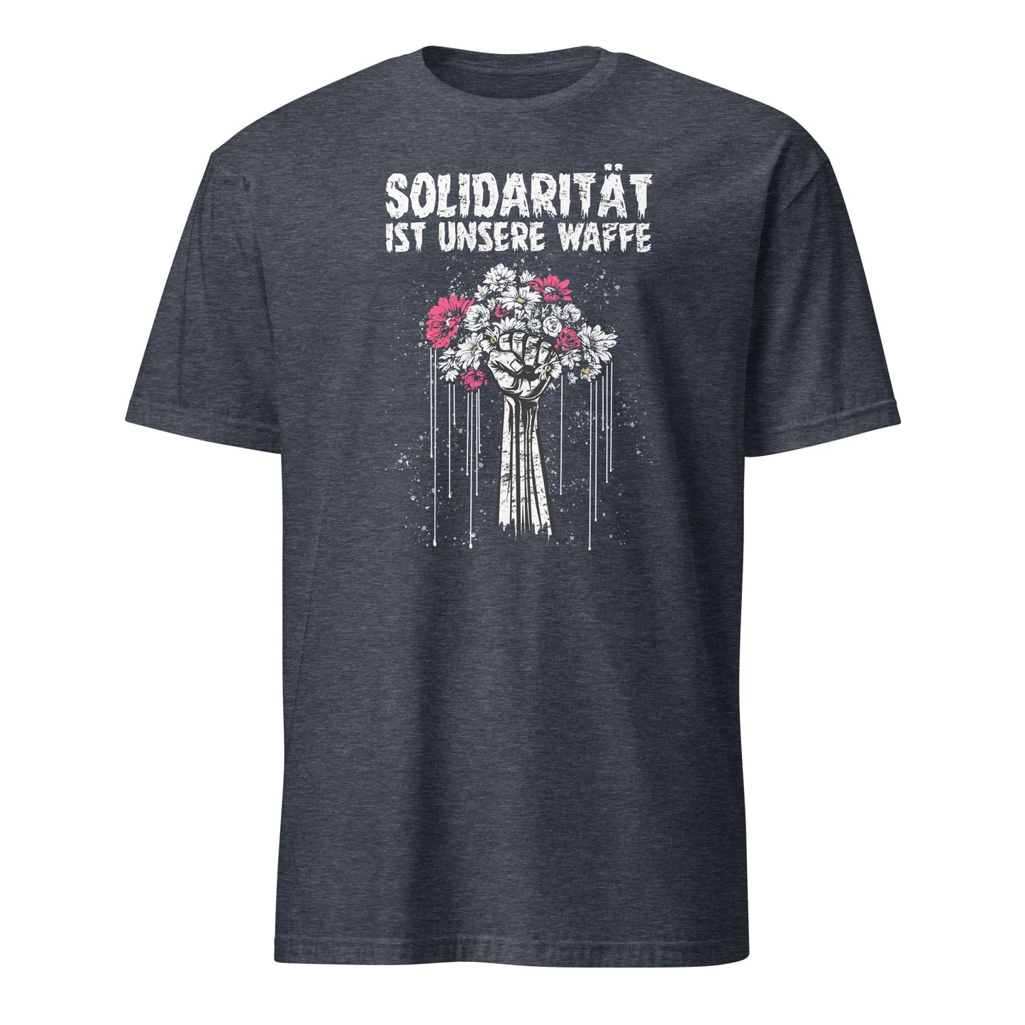 Solidarität ist unsere Waffe - Unisex T-Shirt von Protest Couture | Heather Navy