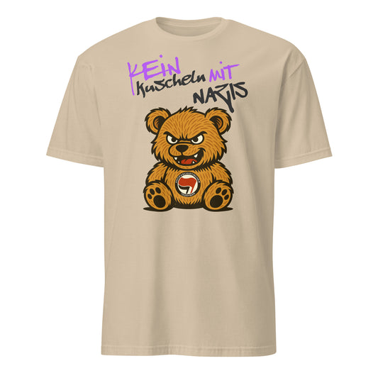 Kein Kuscheln mit Nazis - Unisex T-Shirt von Protest Couture | Sand