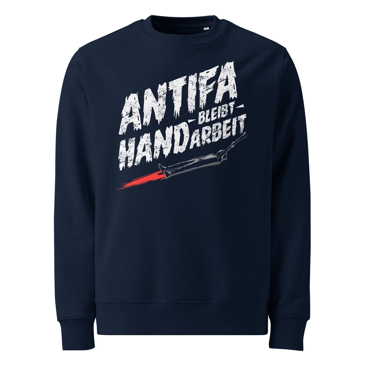 Antifa bleibt Handarbeit - Premium Sweater von Protest Couture | French Navy