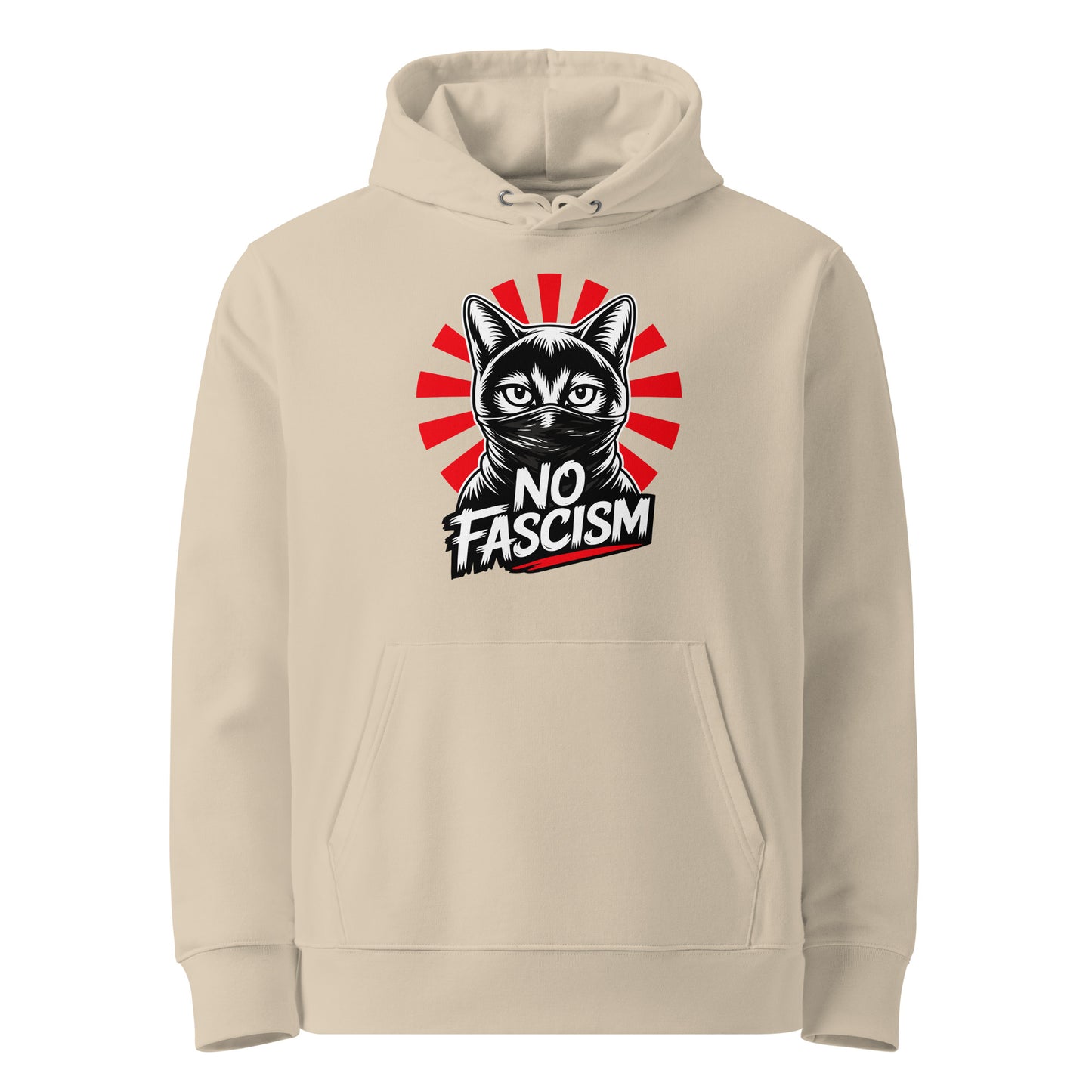 No Fascism Cat - Premium Hoodie von Protest Couture | Desert Dust