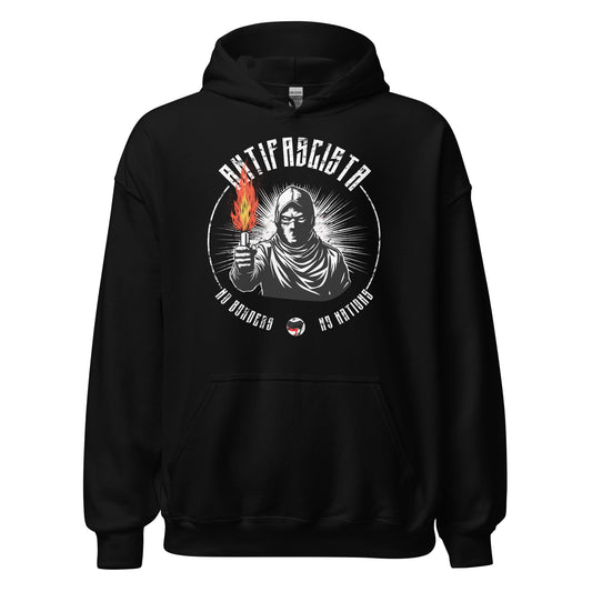 Antifascista (No Borders No Nations) - Unisex Hoodie von Protest Couture | Black