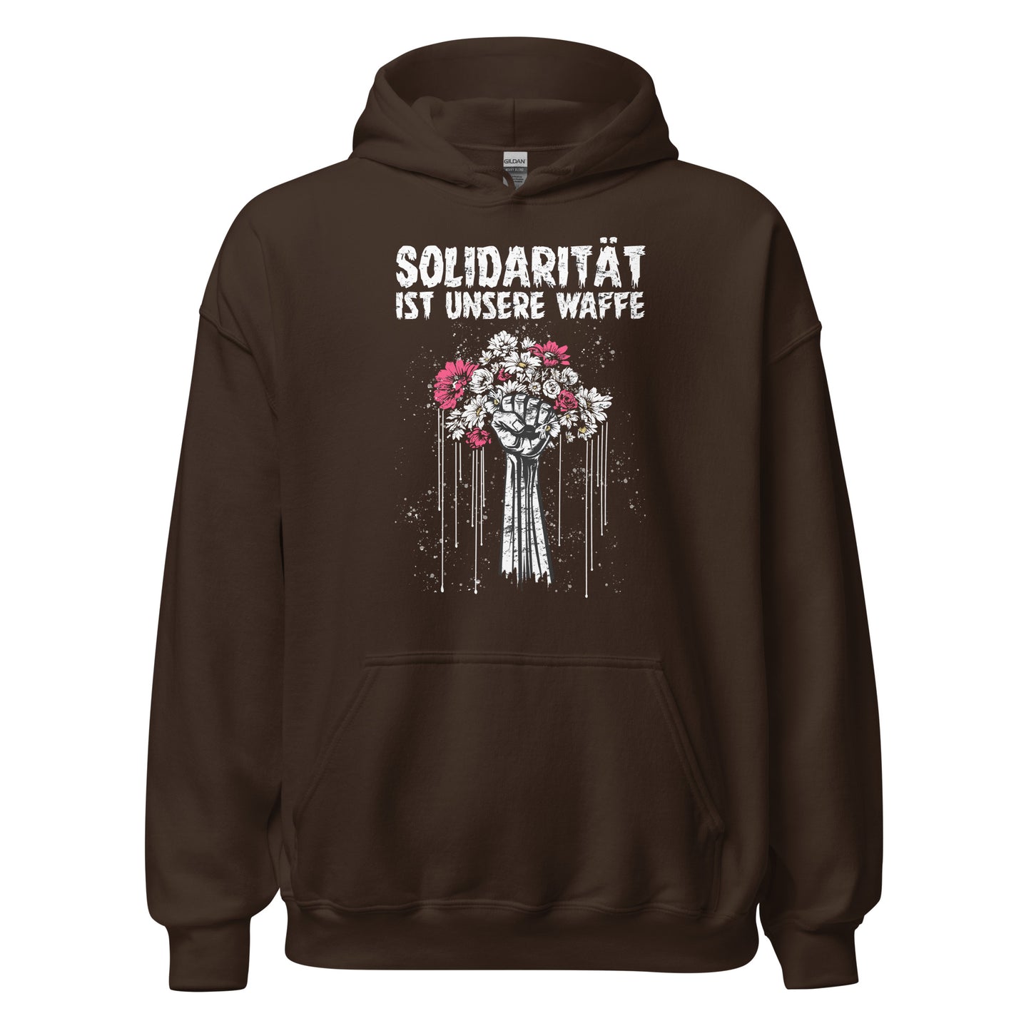Solidarität ist unsere Waffe - Unisex Hoodie von Protest Couture | Dark Chocolate