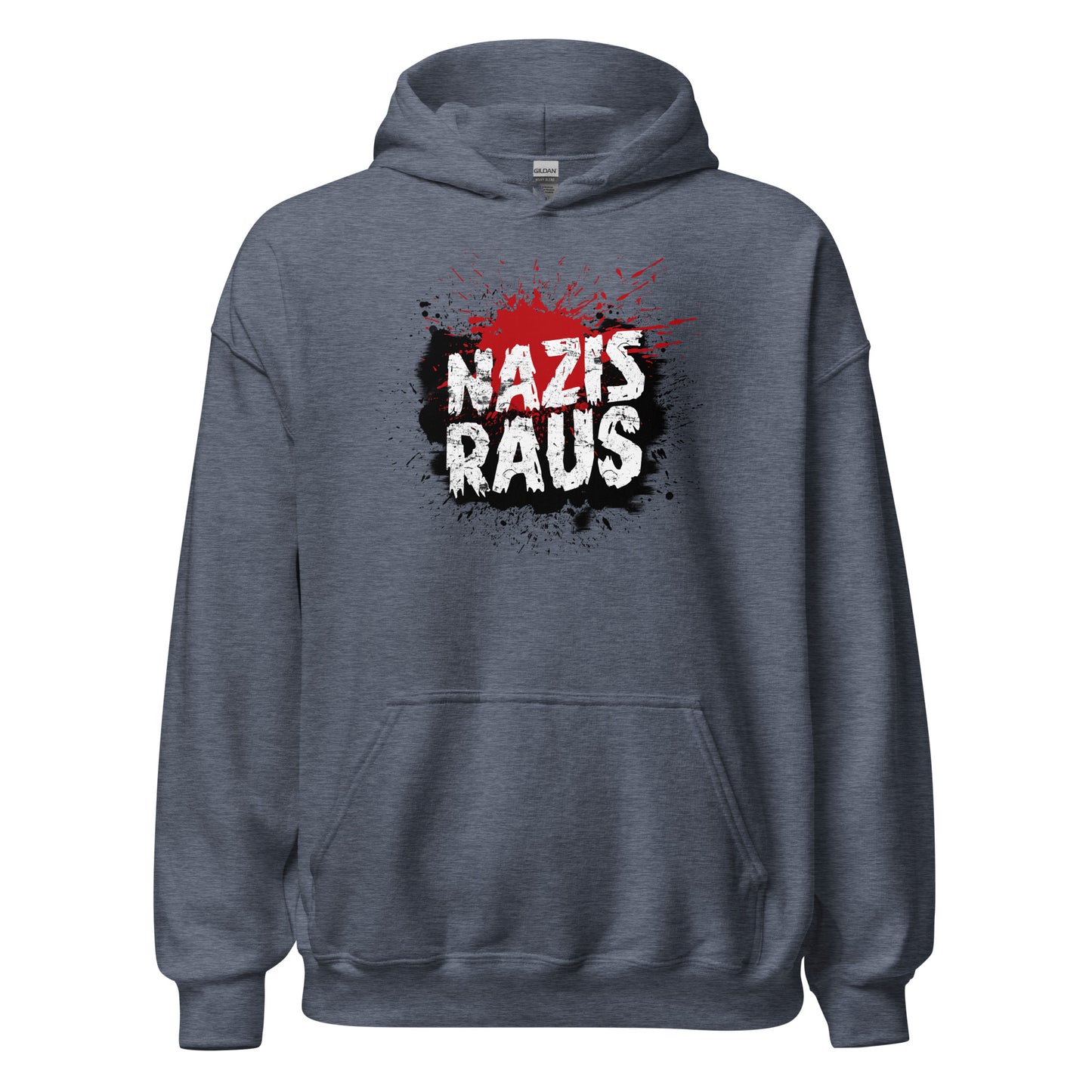 Nazis Raus - Unisex Hoodie von Protest Couture | Heather Sport Dark Navy