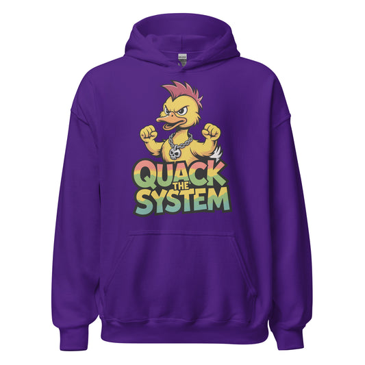 Quack the System - Unisex Hoodie von Protest Couture | Purple