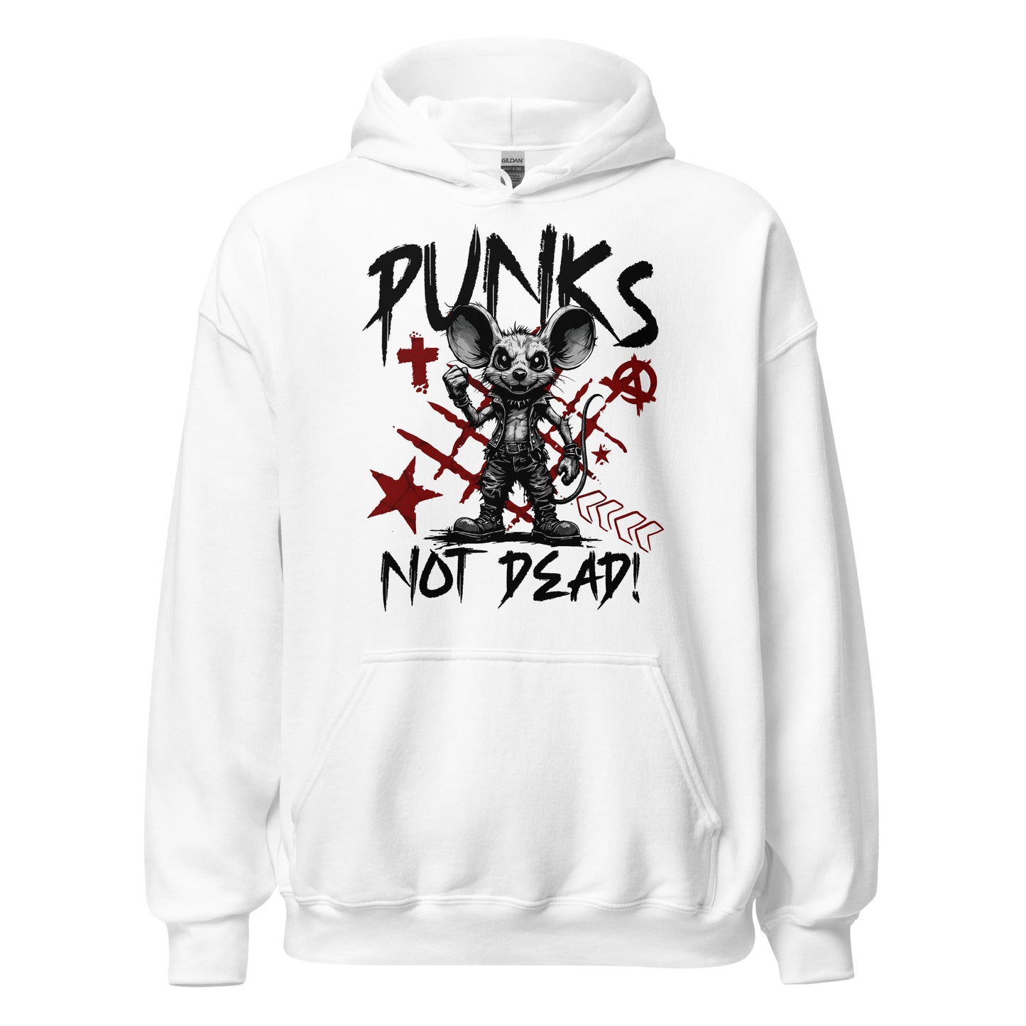 Punks Not Dead - Unisex Hoodie von Protest Couture | White