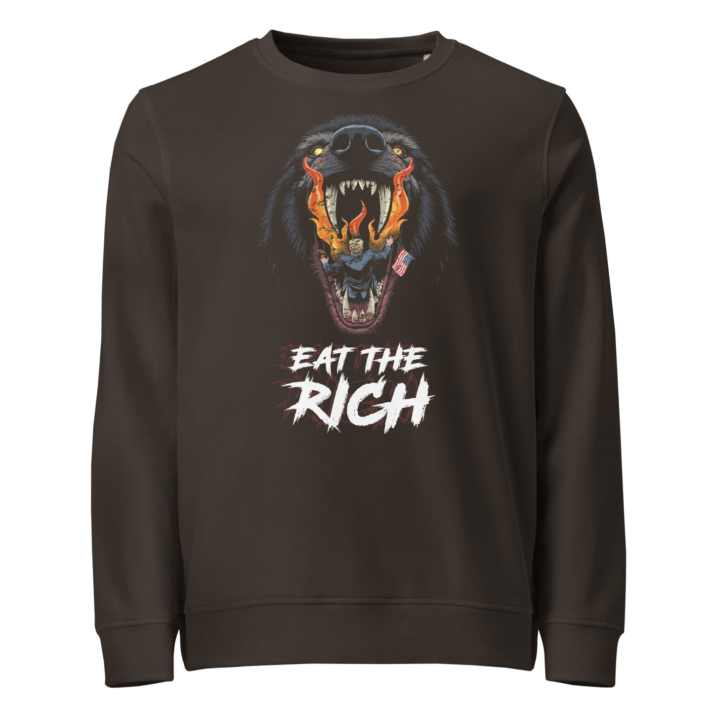 Eat The Rich - Basic Sweater von Protest Couture | Deep Charcoal Grey