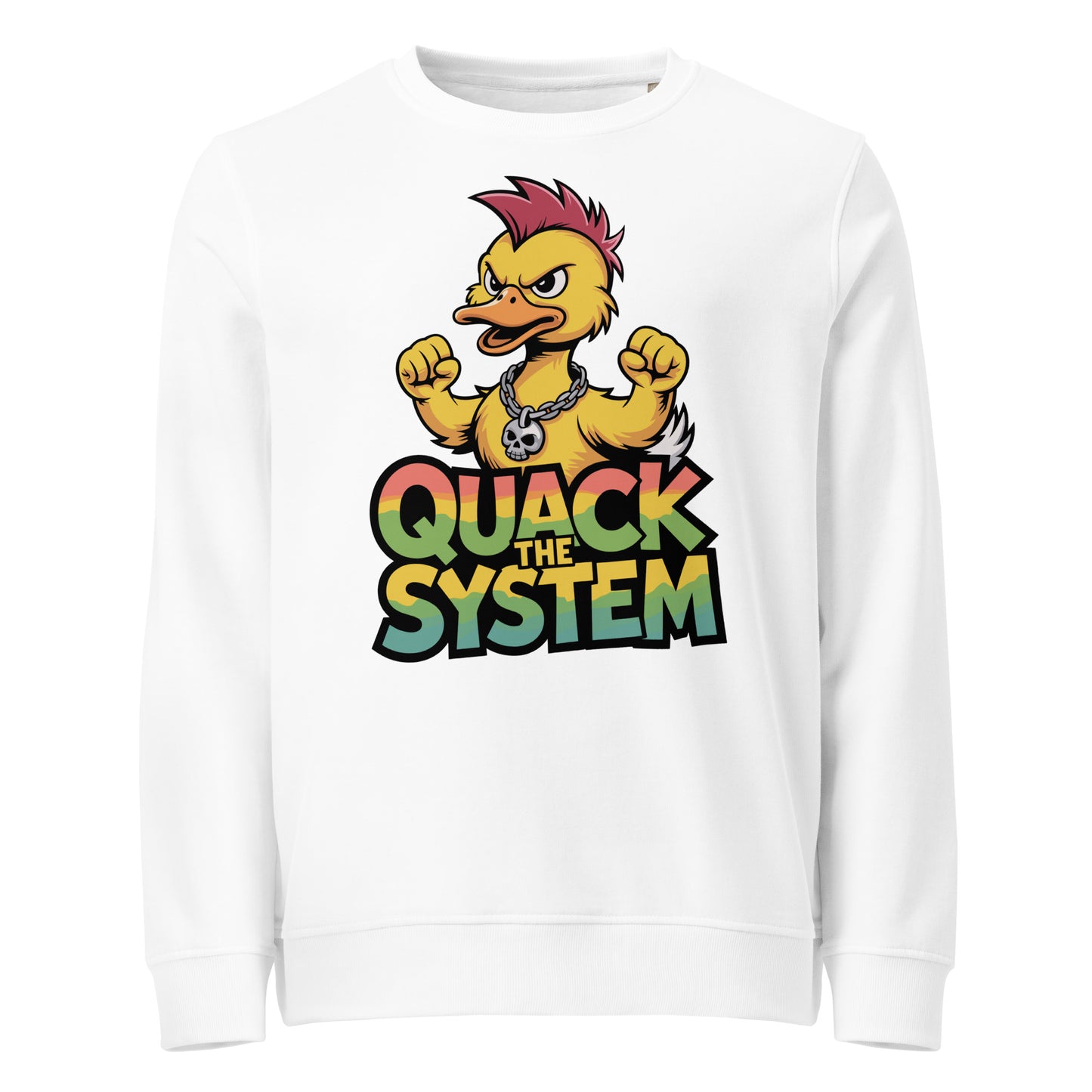 Quack the System - Basic Sweater von Protest Couture | White