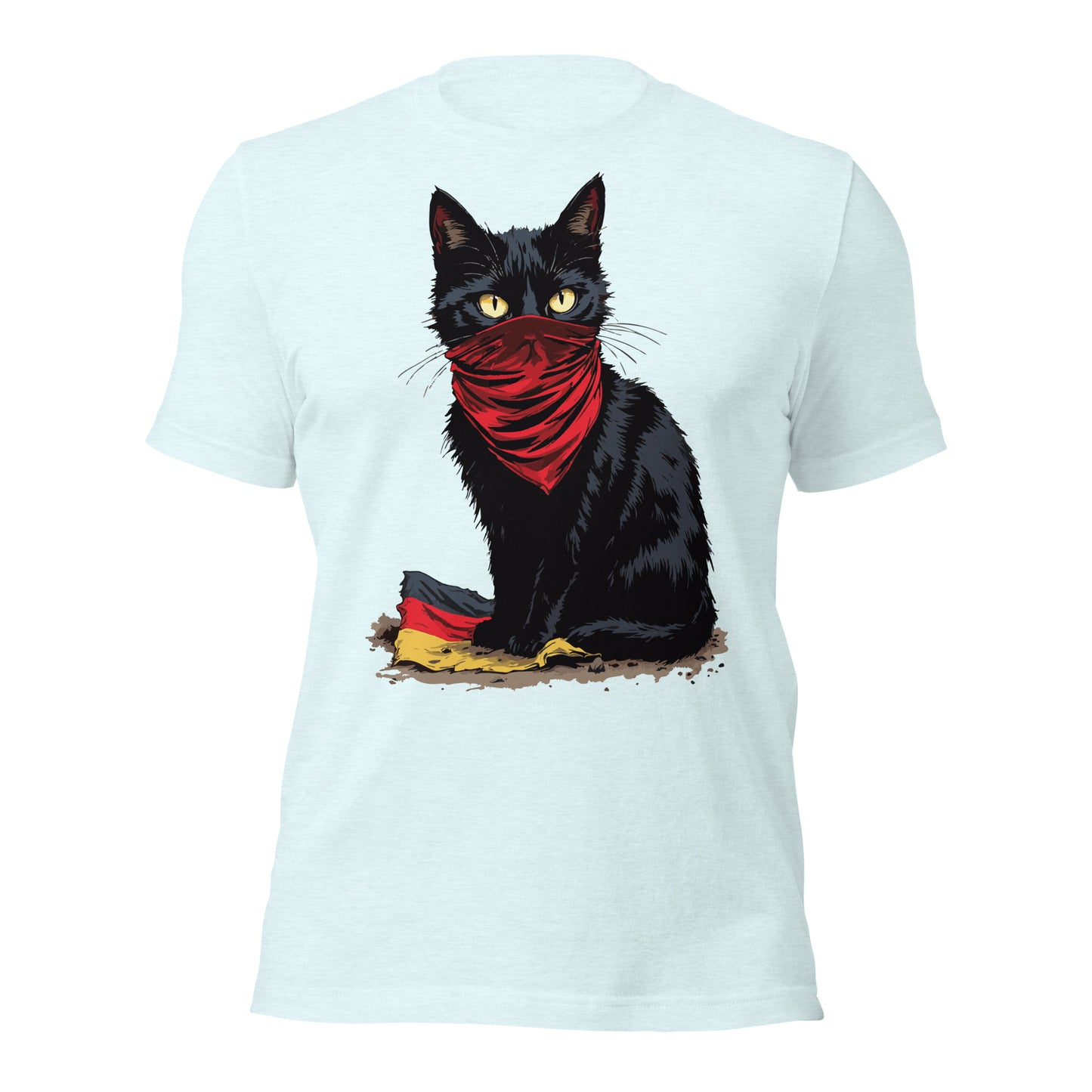 Black Cat - Retail Fit T-Shirt von Protest Couture | Heather Ice Blue