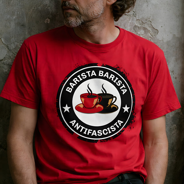 Barista, Barista, Antifascista - Premium T-Shirt