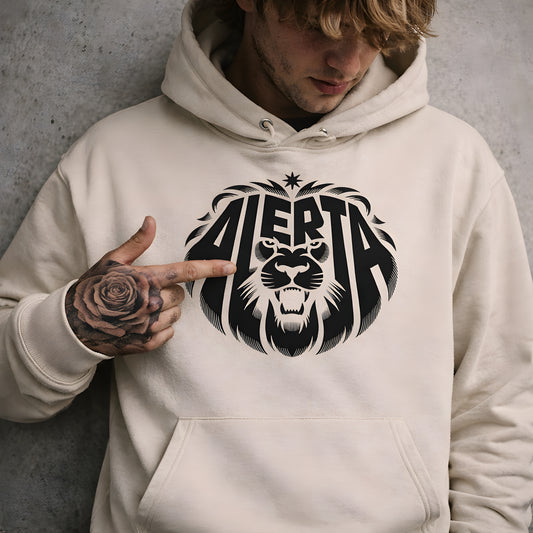 Alerta Lion [Black] - ECO Premium Hoodie