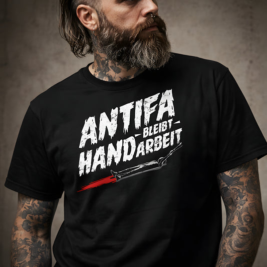 Antifa bleibt Handarbeit - Premium T-Shirt