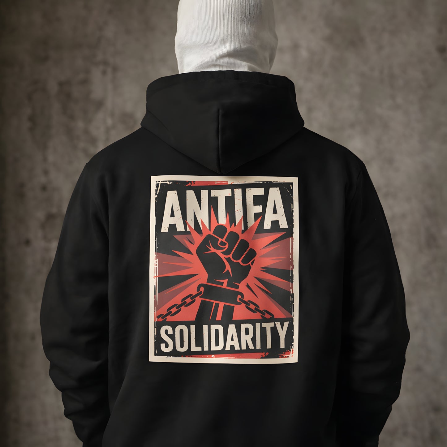 Antifa Solidarity [Backprint] - ECO Premium Hoodie