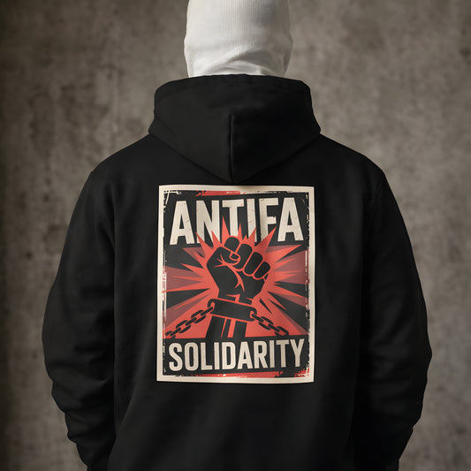 Antifa Solidarity [Backprint] - ECO Premium Hoodie