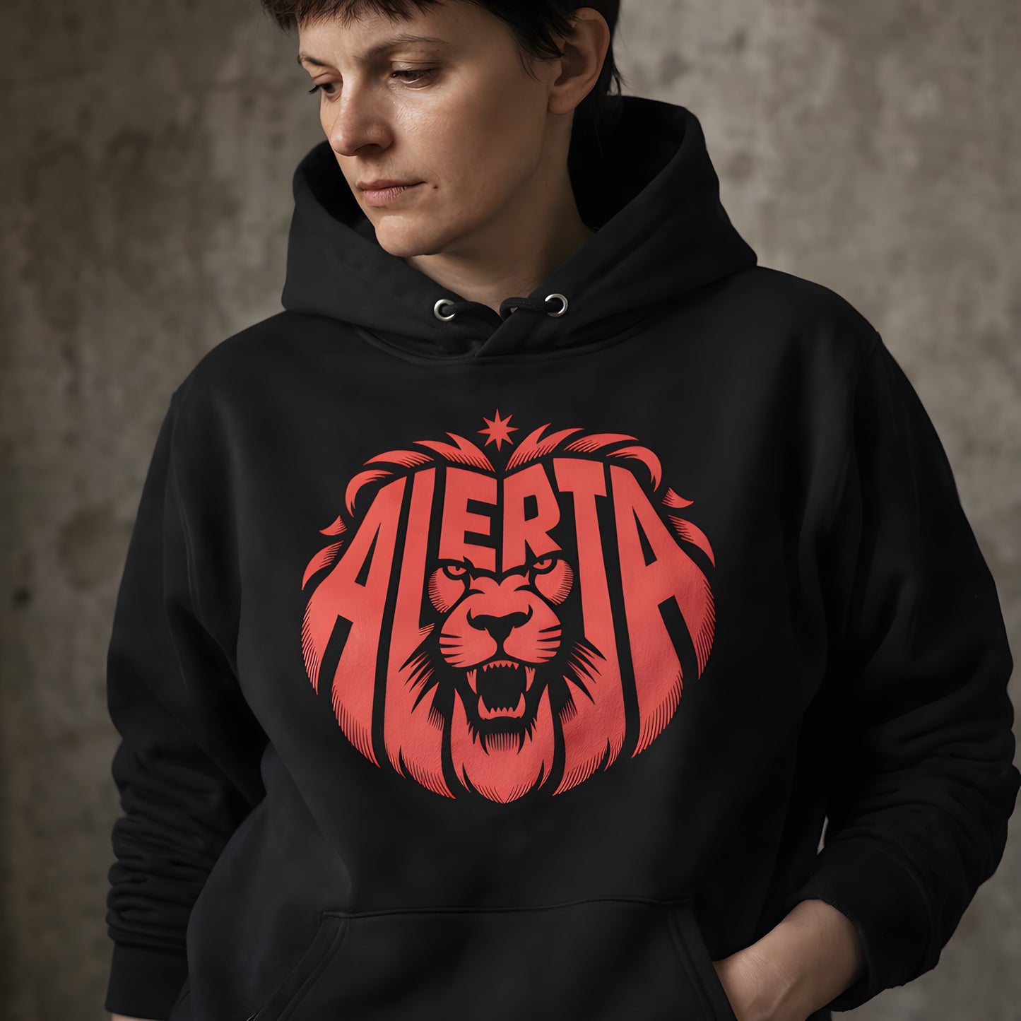 Alerta Lion [Red] - ECO Premium Hoodie