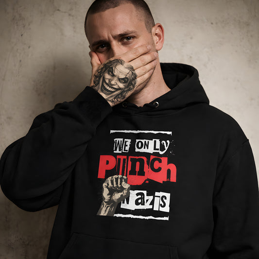 We only punch Nazis - ECO Premium Hoodie