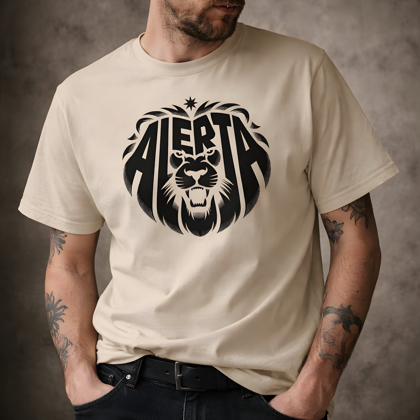 Alerta Lion [Black] - Basic T-Shirt