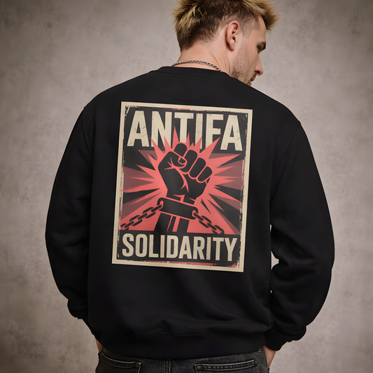 Antifa Solidarity [Backprint] - ECO Premium Sweatshirt