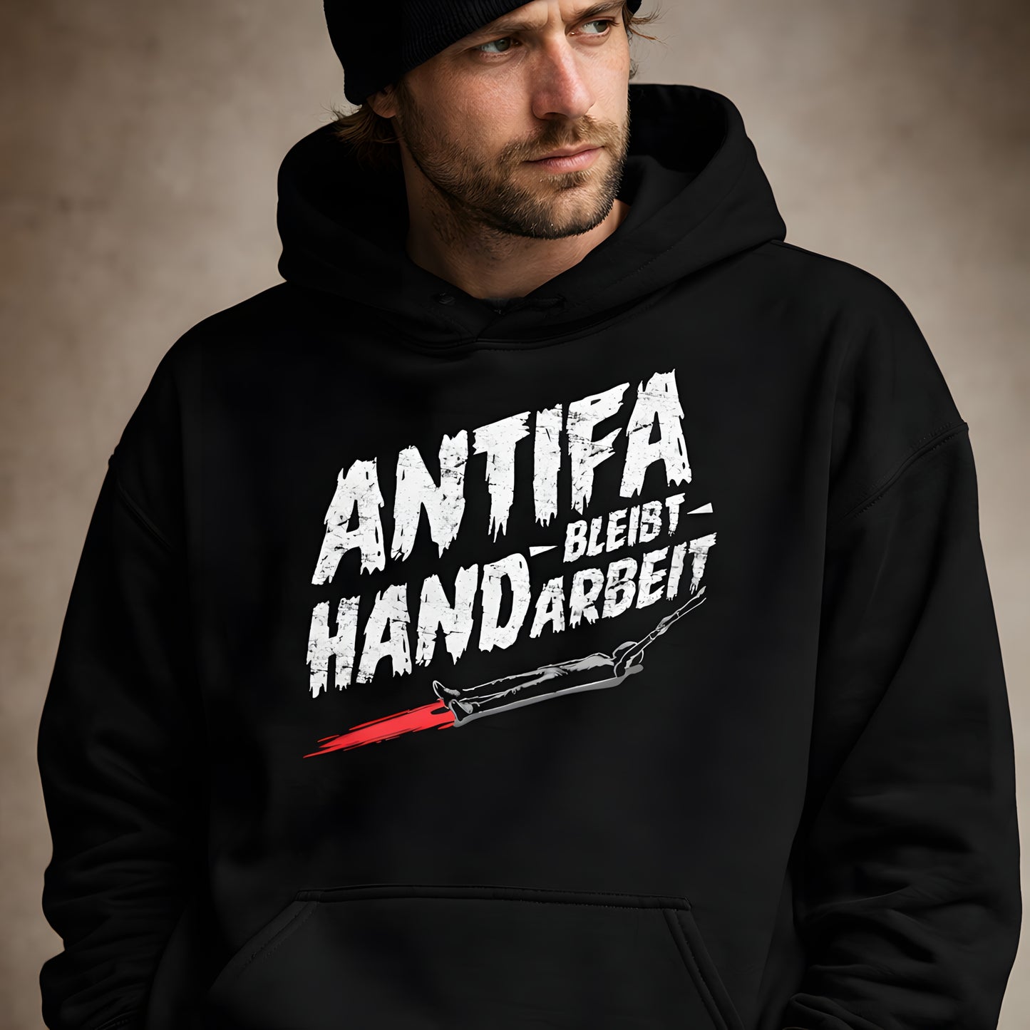 Antifa bleibt Handarbeit - Basic Hoodie