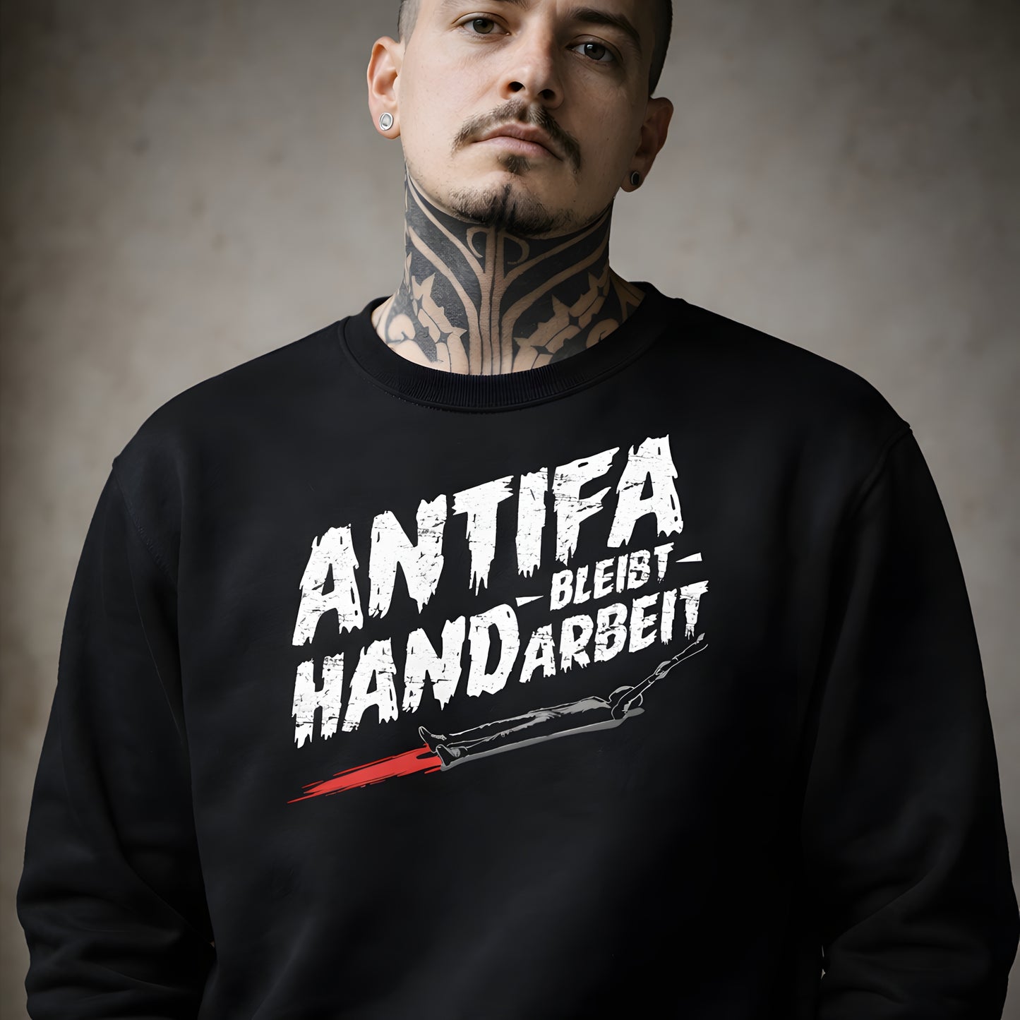 Antifa bleibt Handarbeit - Basic Sweatshirt