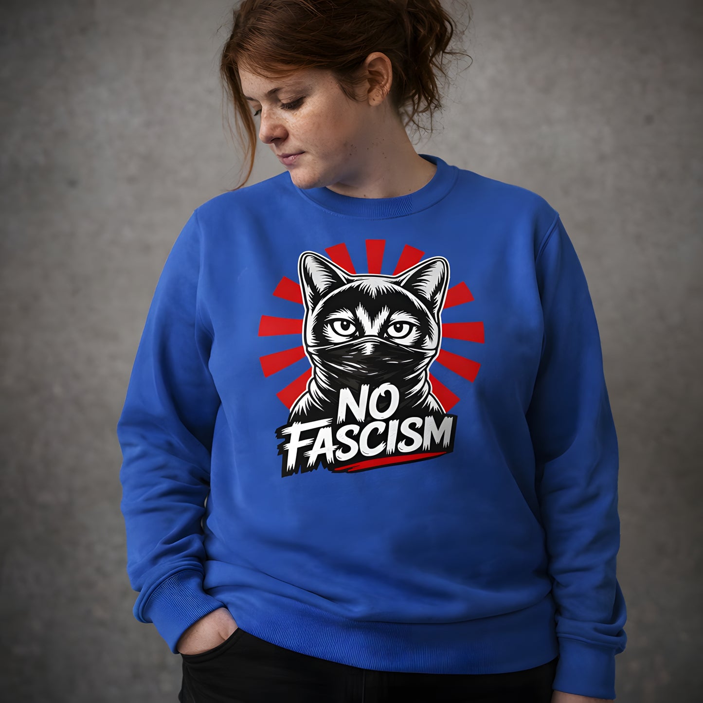 No Fascism Cat - Basic Sweatshirt