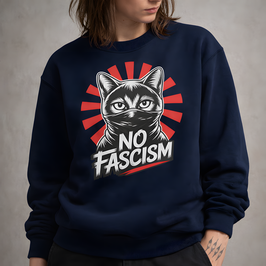 No Fascism Cat - ECO Premium Sweatshirt