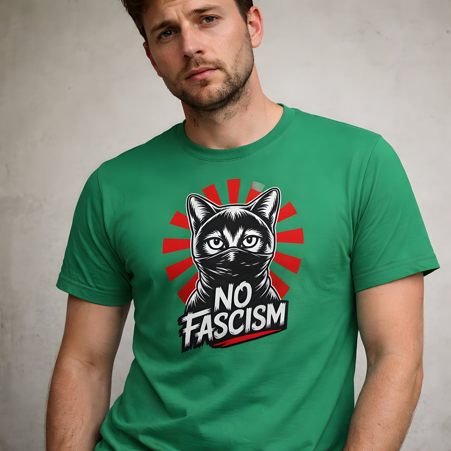 No Fascism Cat - Retail Fit T-Shirt