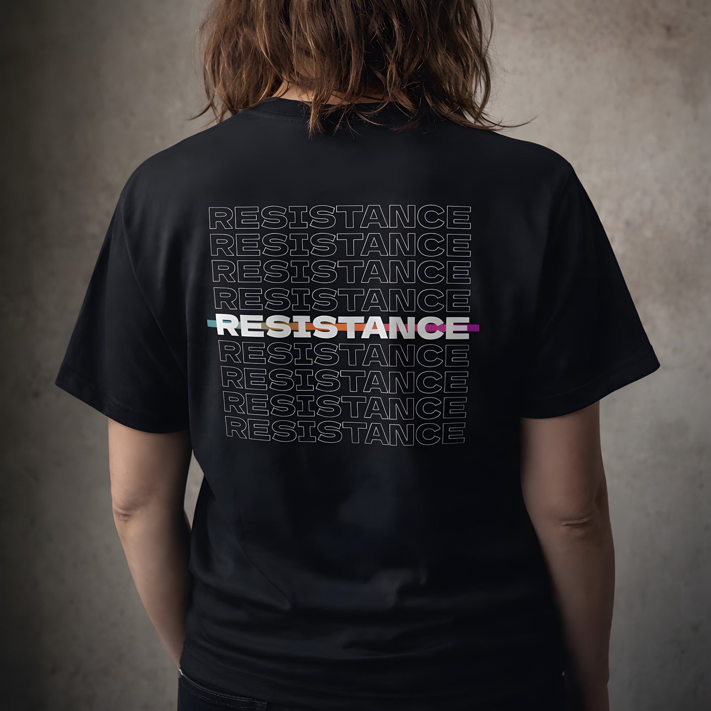 Resistance [white Backprint] - Premium T-Shirt