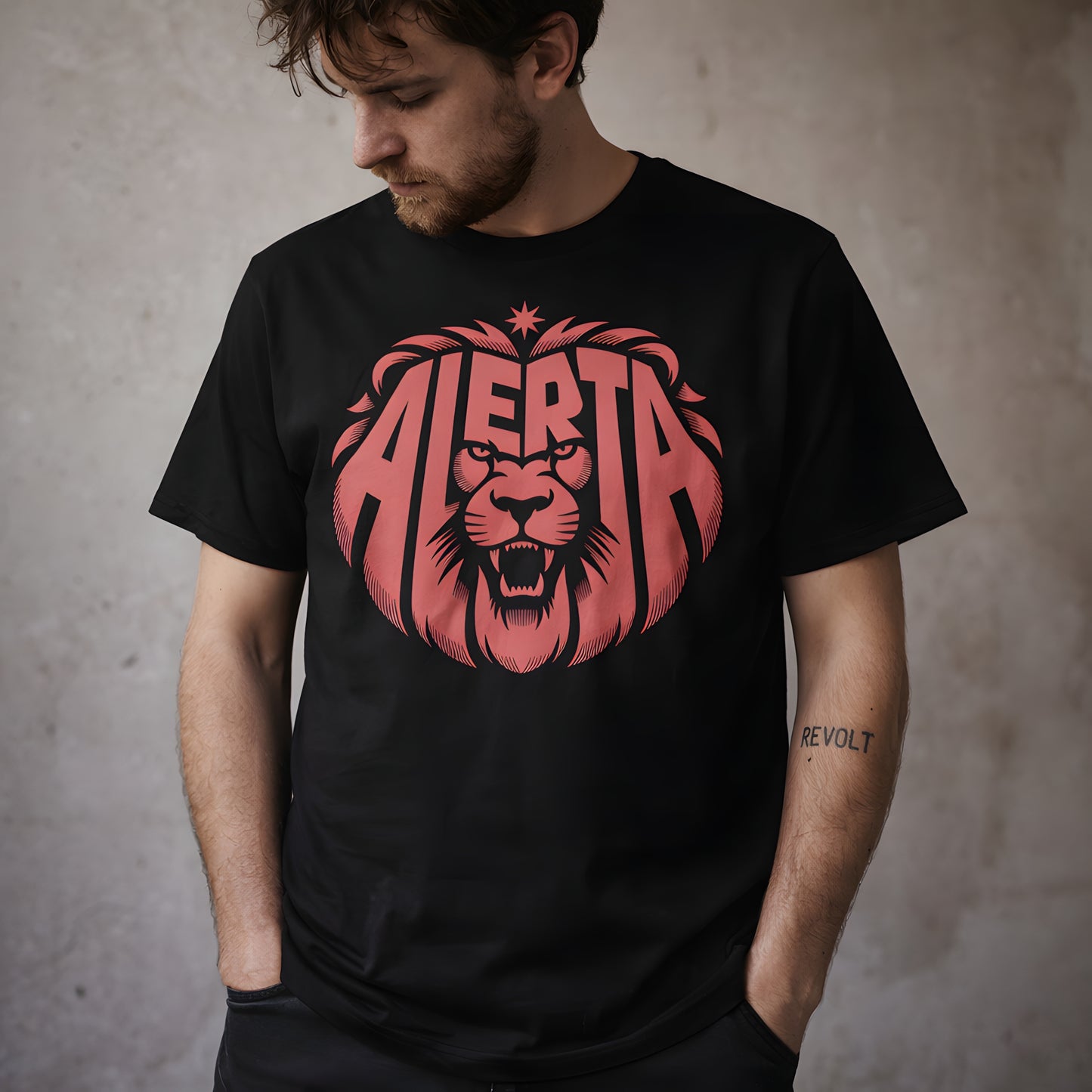 Alerta Lion [Red] - Premium T-Shirt