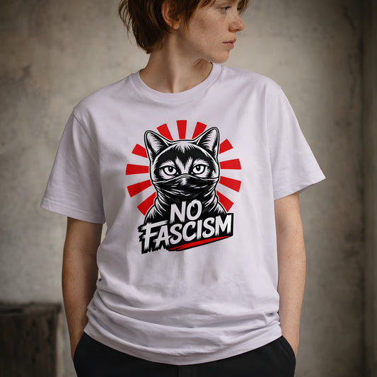 No Fascism Cat - Premium T-Shirt