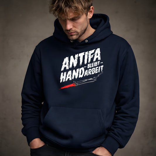 Antifa bleibt Handarbeit - ECO Premium Hoodie
