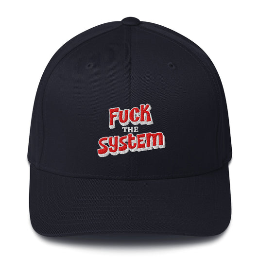 Fuck The System - Flexfit Cap von Protest Couture | Dark Navy