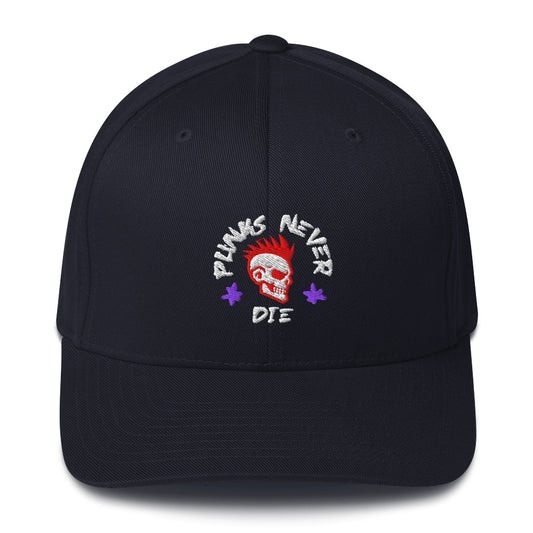 Punks Never Die - Flexfit Cap von Protest Couture | Dark Navy