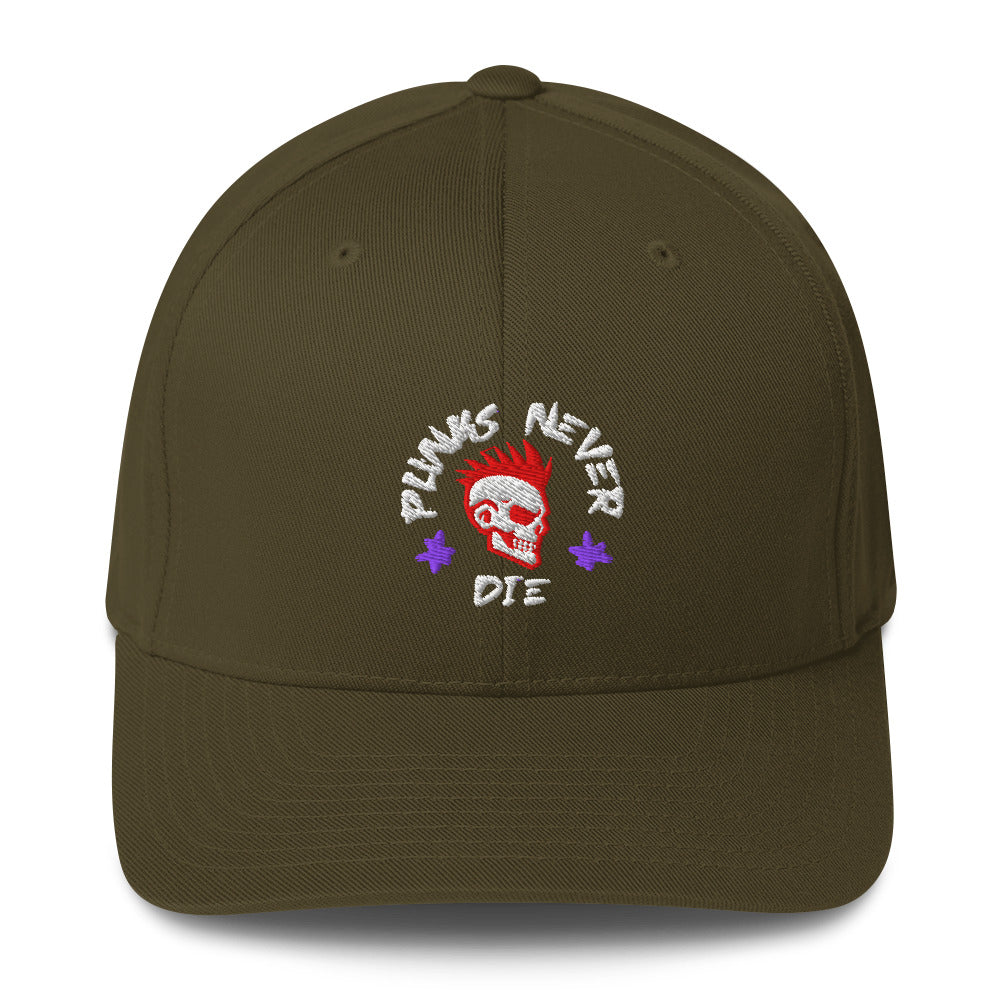 Punks Never Die - Flexfit Cap von Protest Couture | Olive