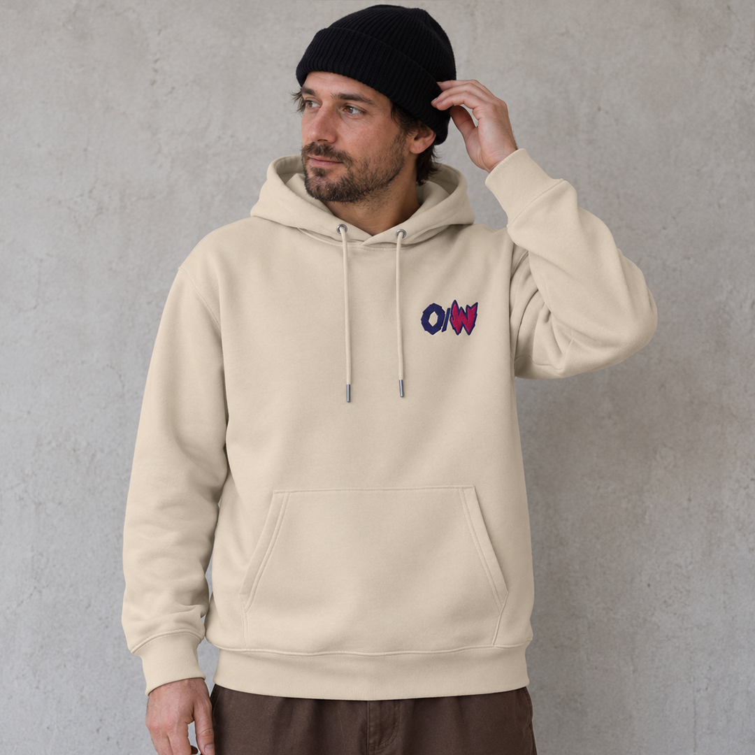 Outgrow War [Front Stick/Backprint] - ECO Premium Hoodie – Frontansicht