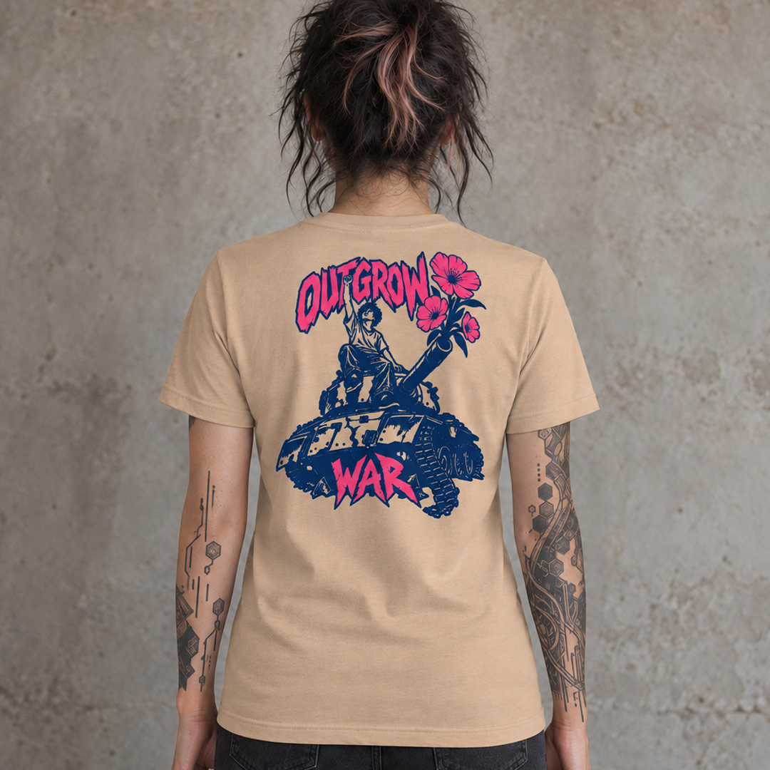 Outgrow War [Front Stick/Backprint] - Retail Fit T-Shirt – Rückenansicht