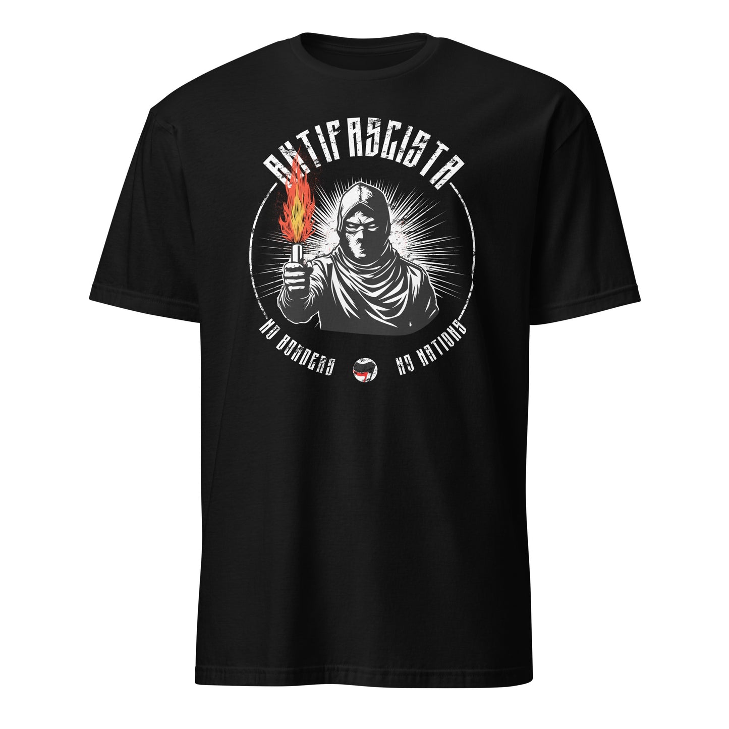 Antifascista (No Borders No Nations) - Unisex T-Shirt von Protest Couture | Black