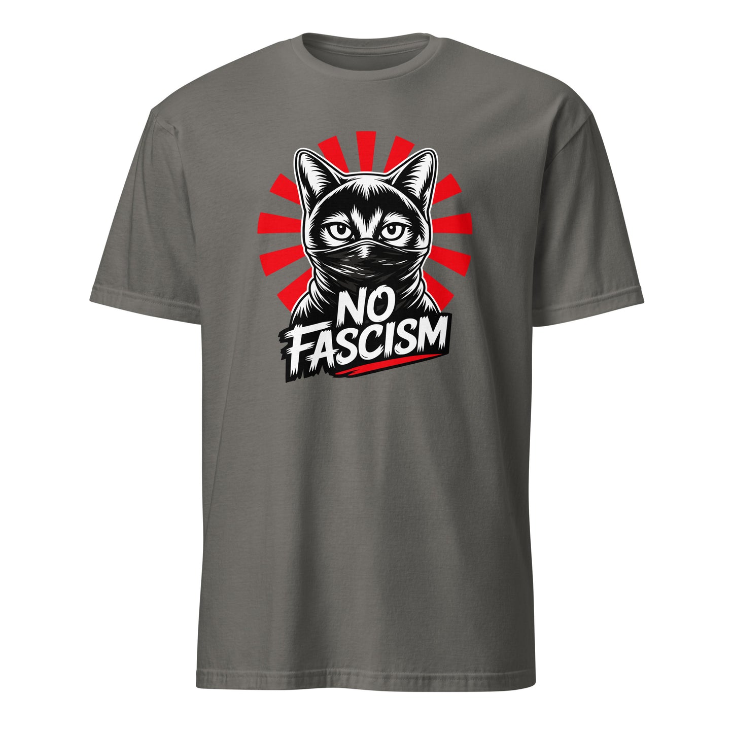 No Fascism Cat - Unisex T-Shirt von Protest Couture | Charcoal