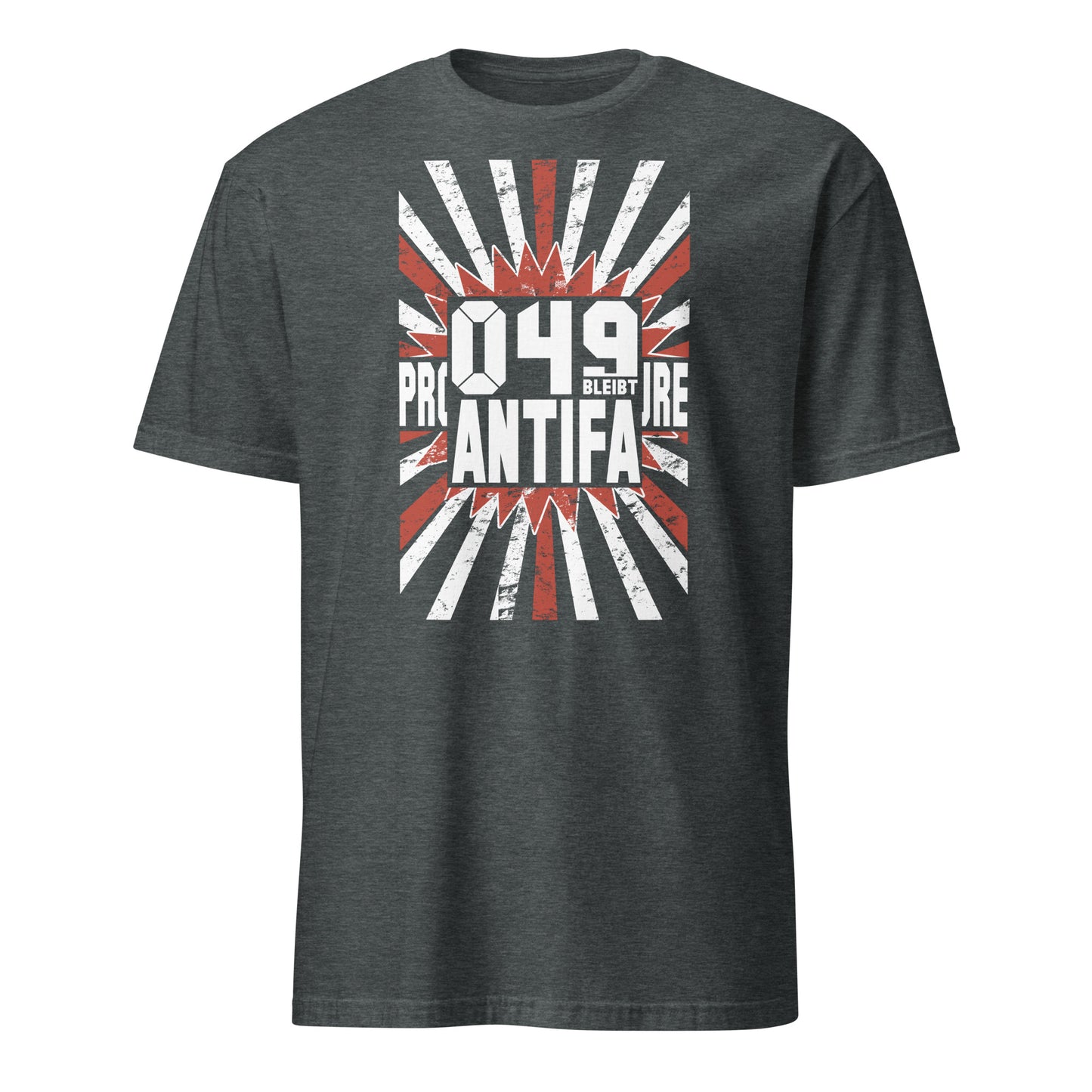 049 bleibt Antifa - Unisex T-Shirt von Protest Couture | Dark Heather