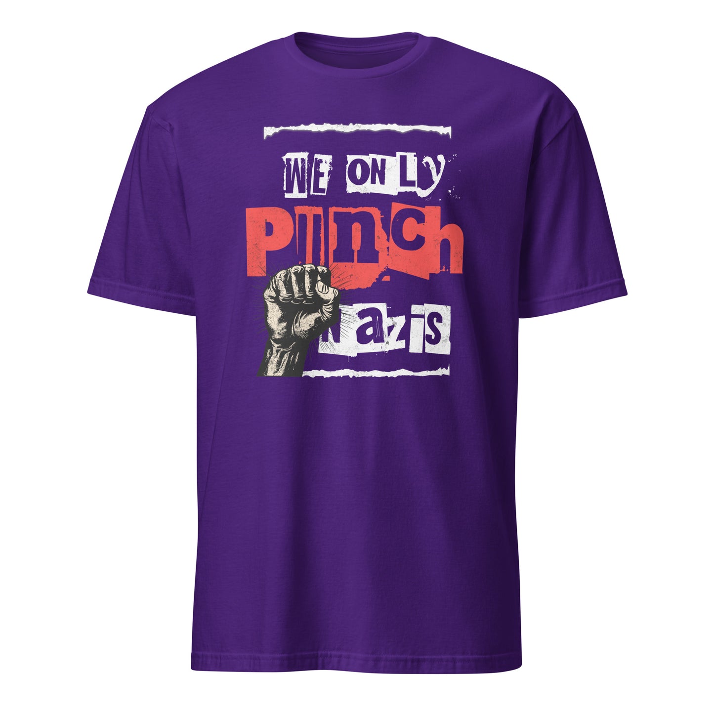 We only punch Nazis - Unisex T-Shirt von Protest Couture | Purple
