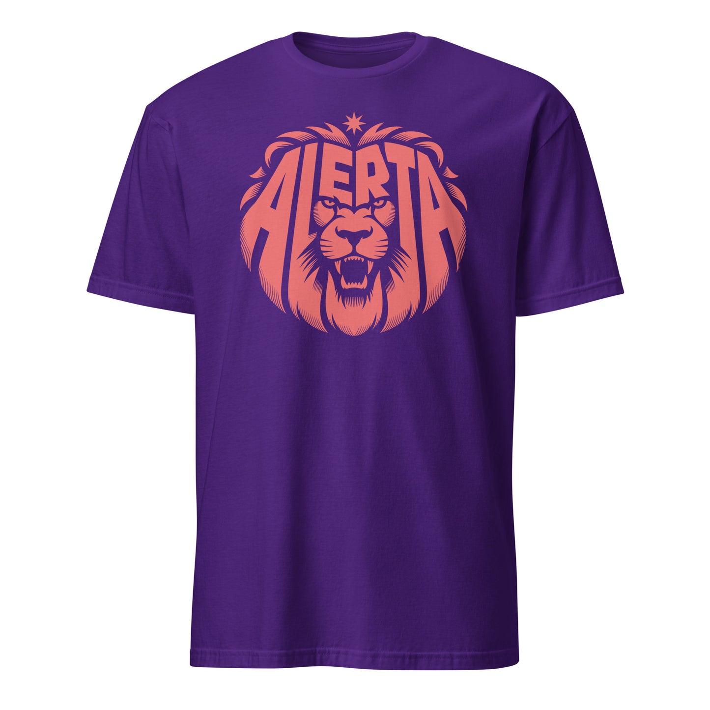 Alerta Lion [Red] - Unisex T-Shirt von Protest Couture | Purple