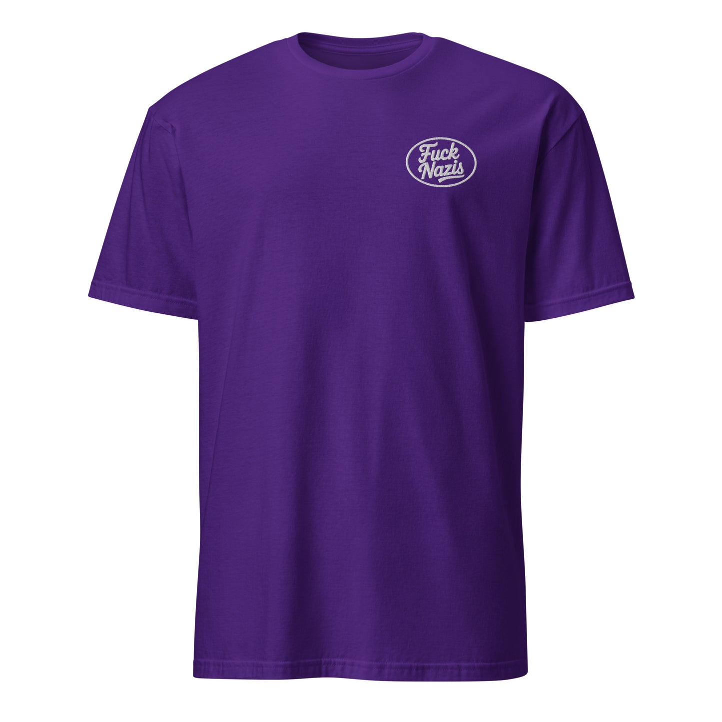 Fuck Nazis (Stickerei) - Unisex T-Shirt von Protest Couture | Purple