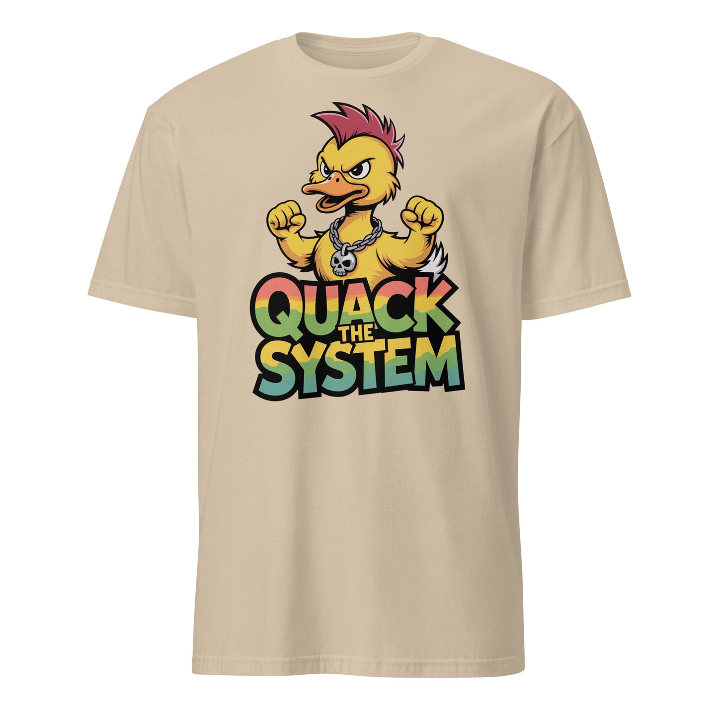 Quack the System - Unisex T-Shirt von Protest Couture | Sand