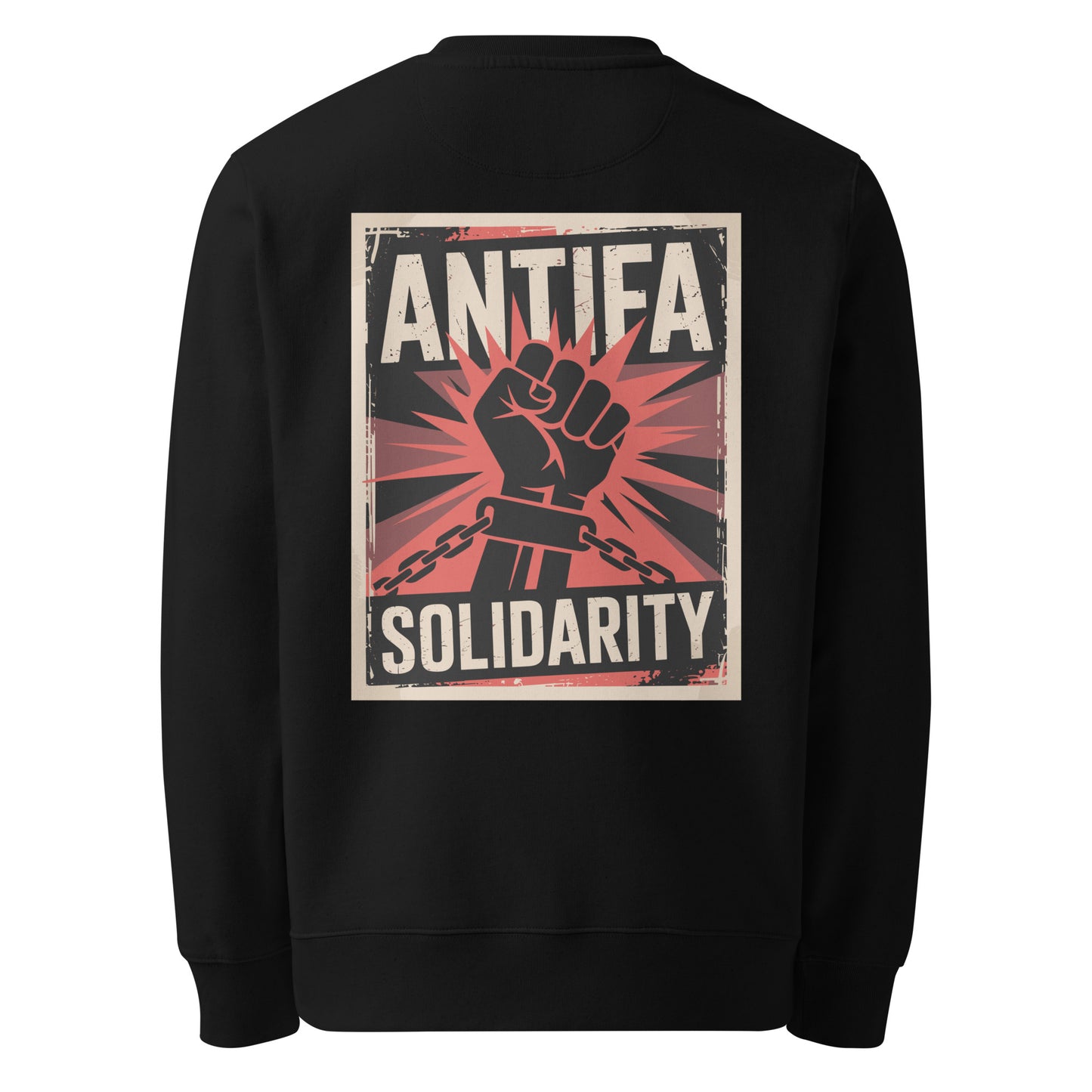 Antifa Solidarity [Backprint] - Premium Sweater von Protest Couture | Black