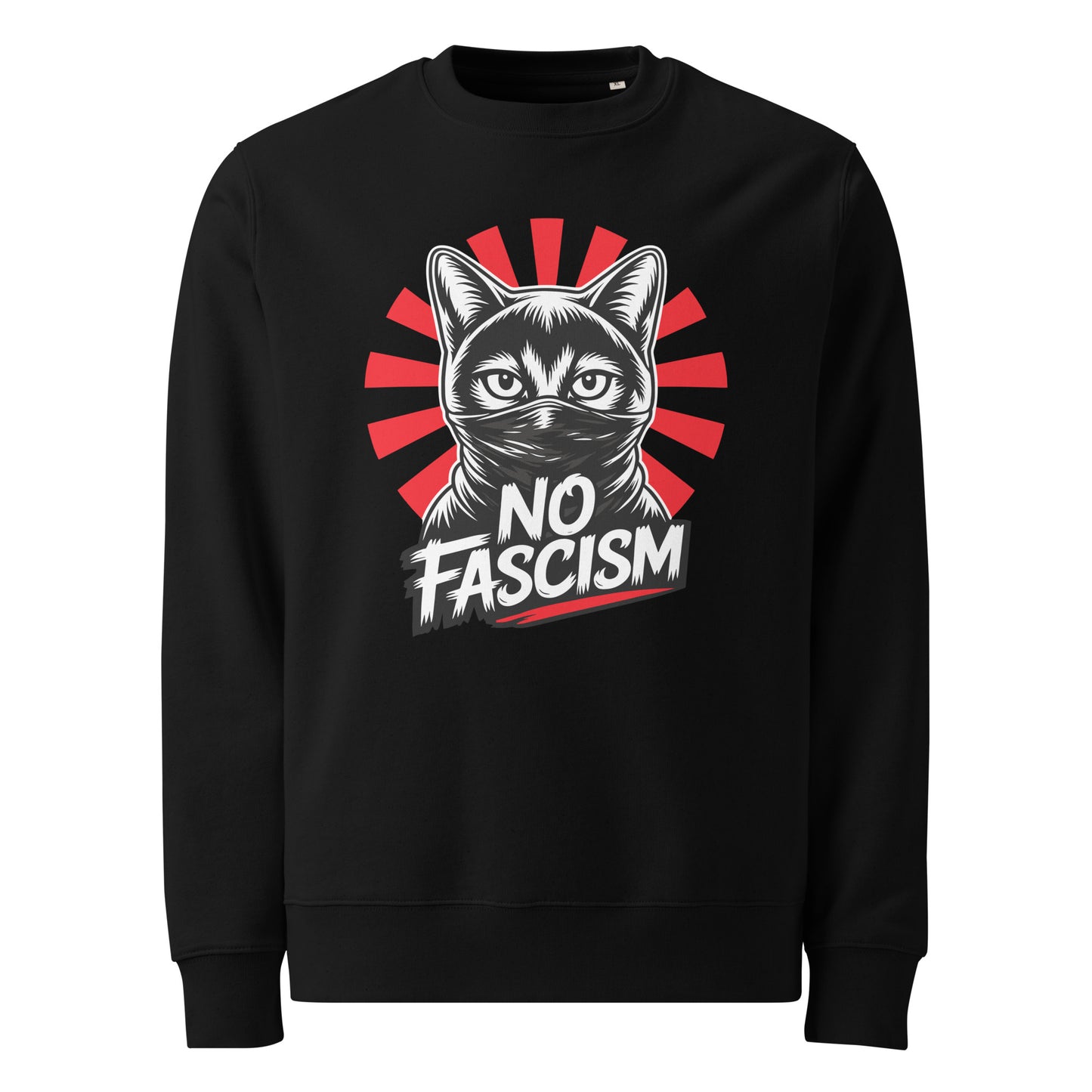 No Fascism Cat - Premium Sweater von Protest Couture | Black