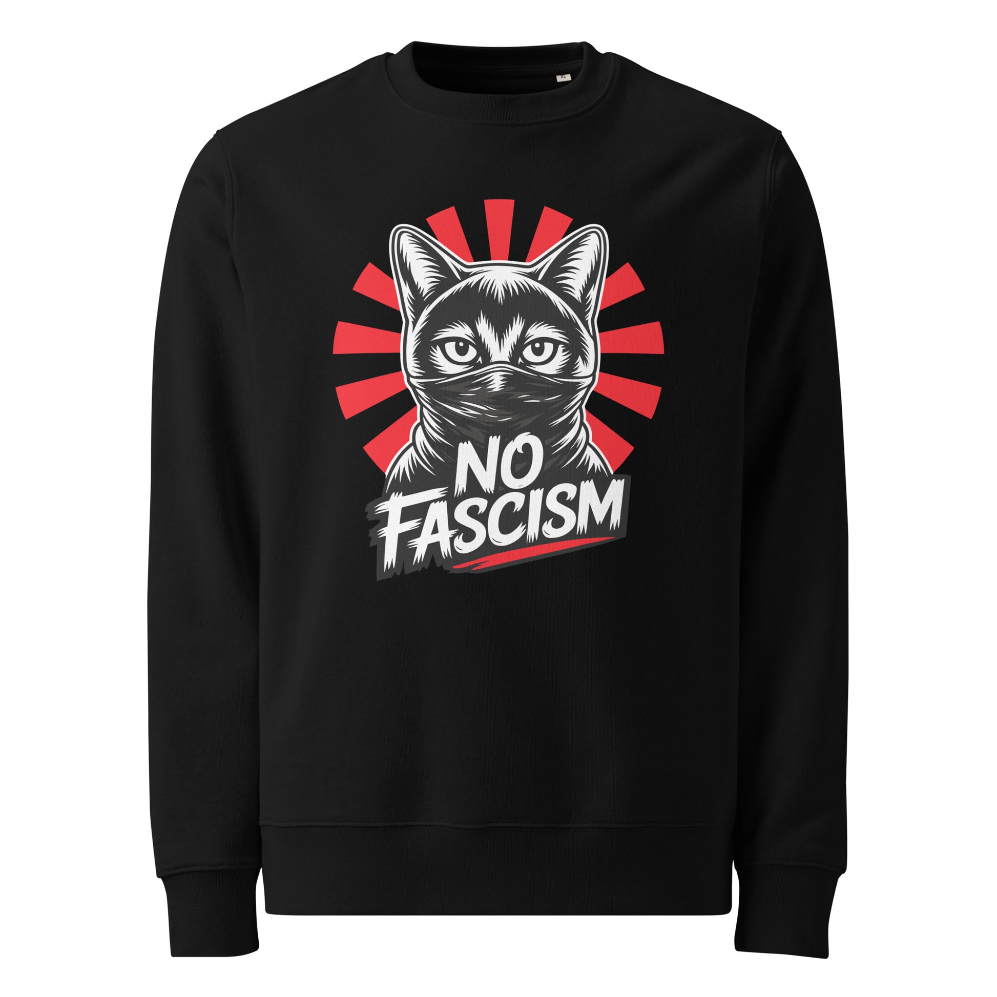 No Fascism Cat - Premium Sweater von Protest Couture | Black