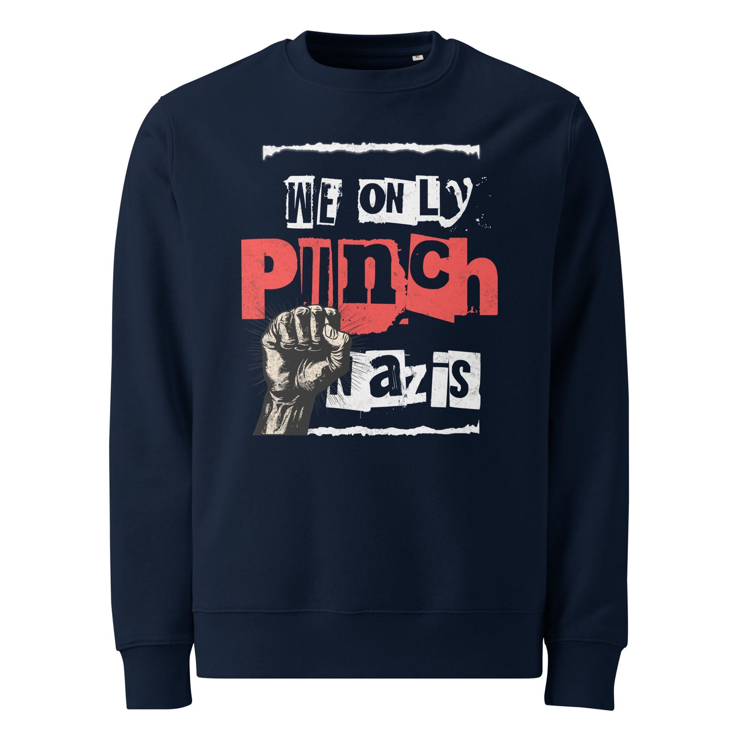We only punch Nazis - Premium Sweater von Protest Couture | French Navy