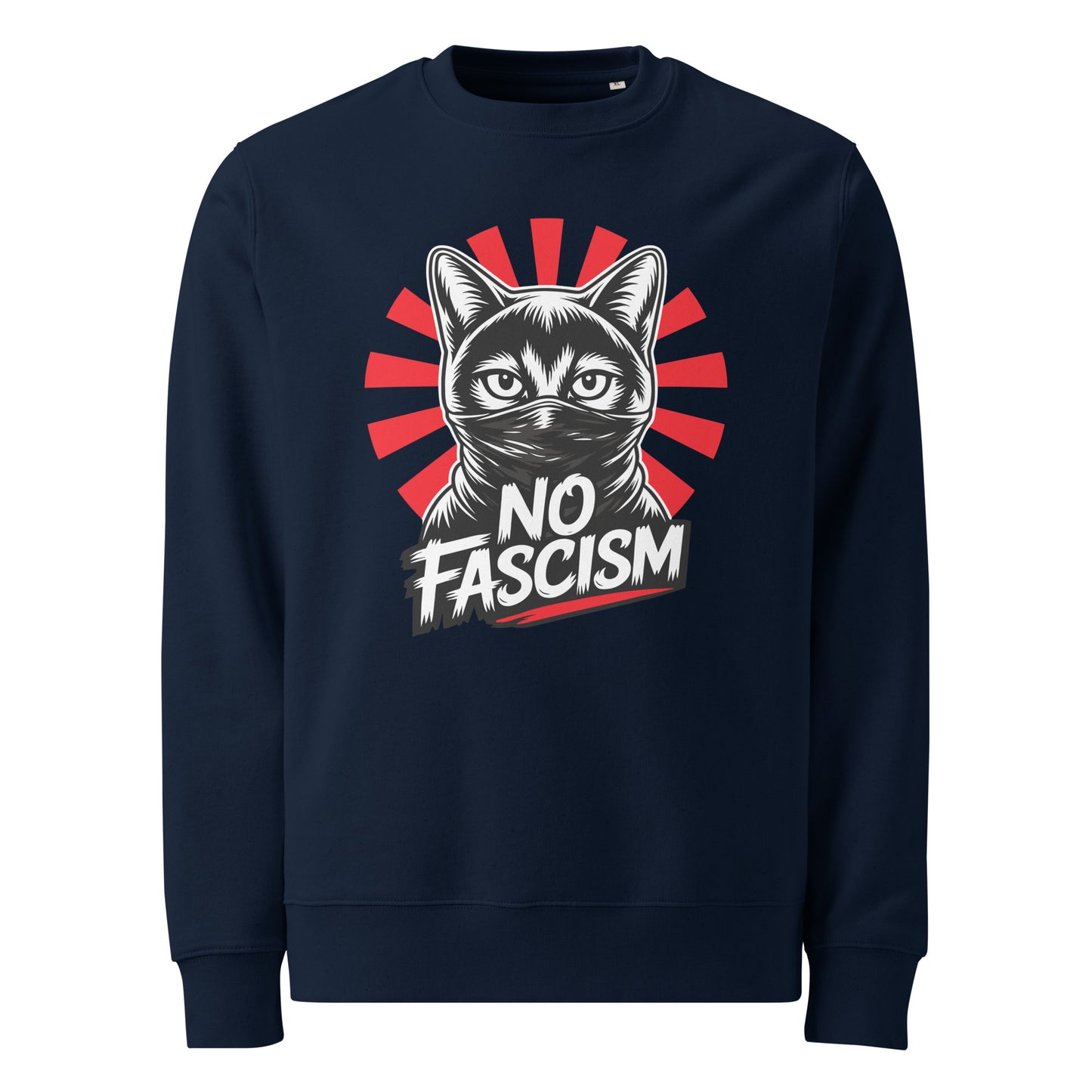 No Fascism Cat - Premium Sweater von Protest Couture | French Navy