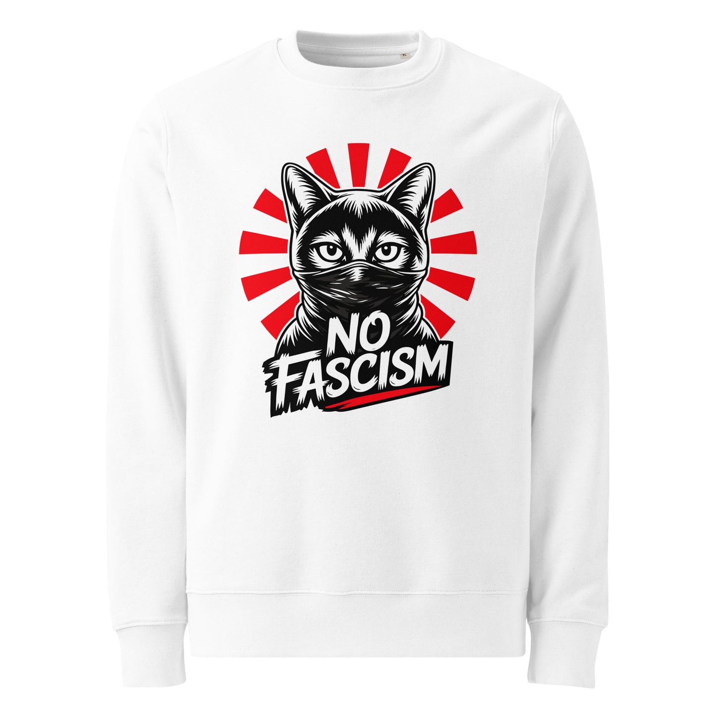 No Fascism Cat - Premium Sweater von Protest Couture | White