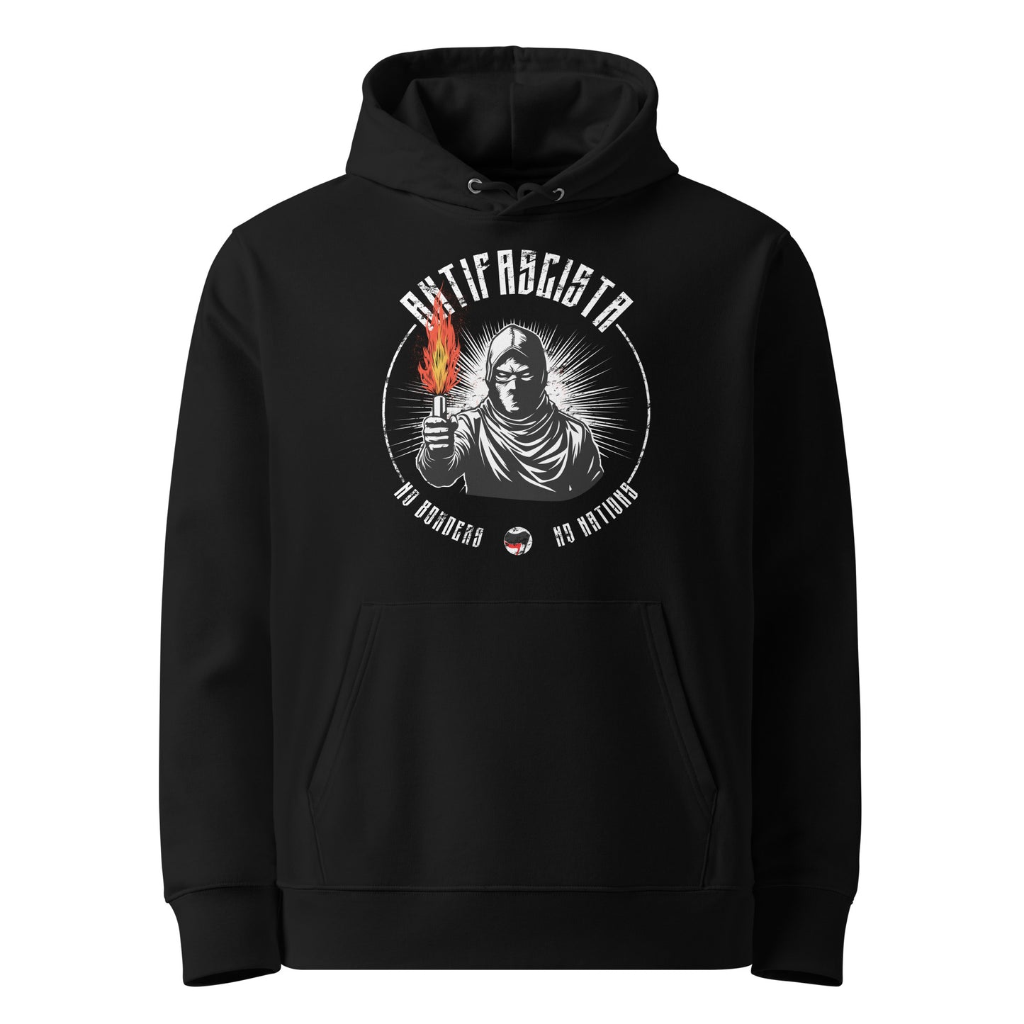 Antifascista (No Borders No Nations) - Premium Hoodie von Protest Couture | S