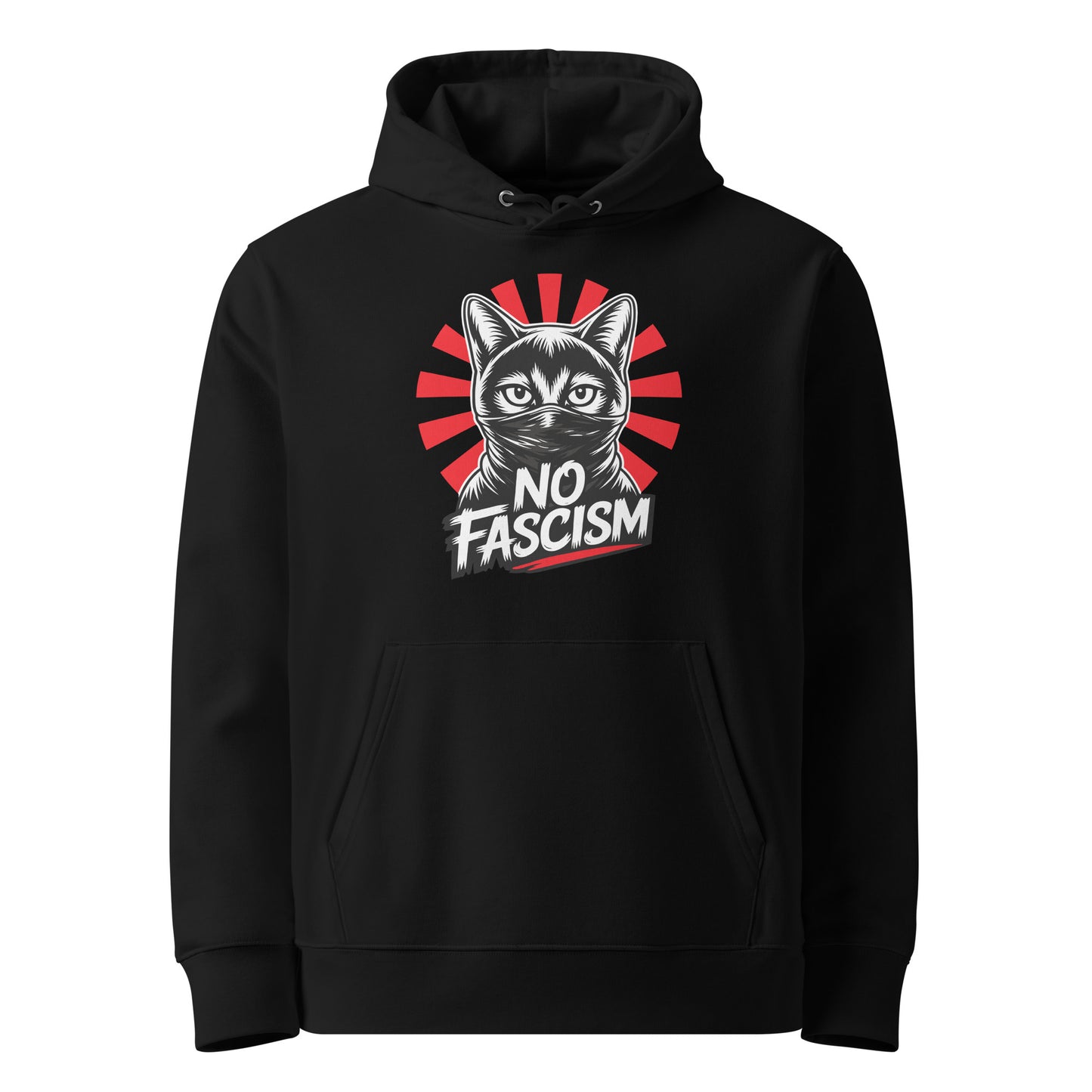 No Fascism Cat - Premium Hoodie von Protest Couture | Black